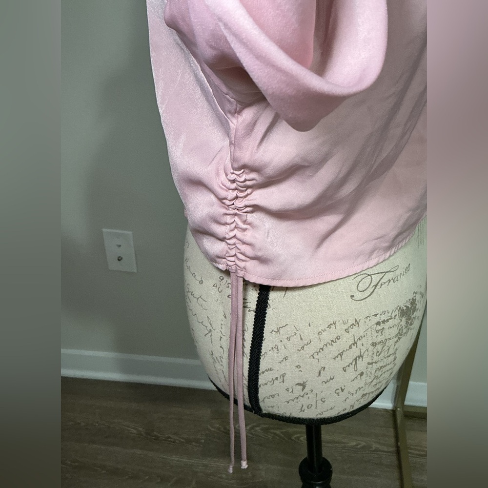 Pink Button-Up Women's Top - Picture 3 of 7